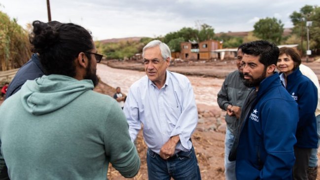 Presidente Piñera anunció bonos para las familias afectadas por lluvias en el norte