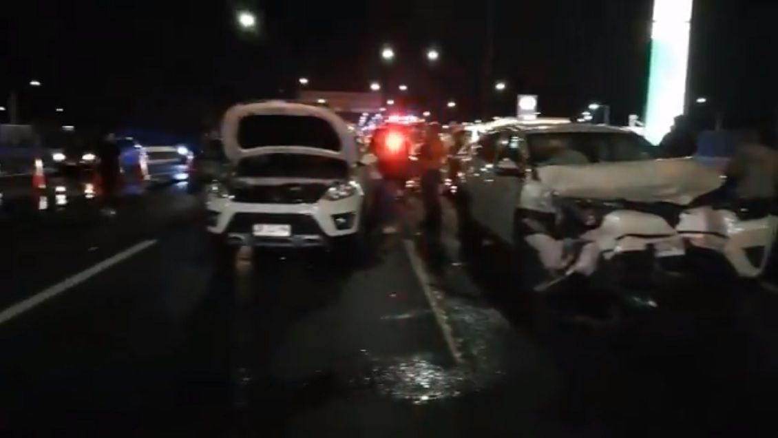 Colisión múltiple generó gran congestión en la Autopista Central
