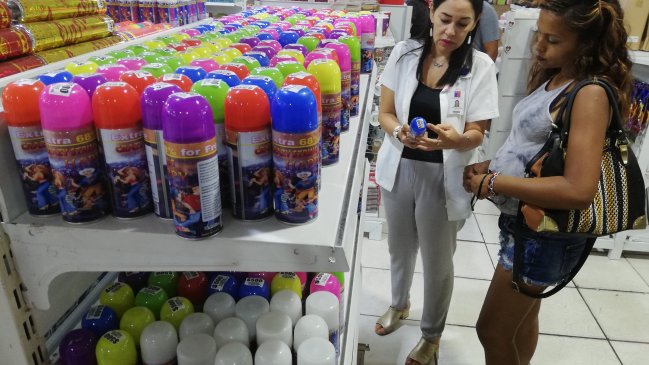 Inician fiscalización a venta de espumas artificiales en el comercio de Arica