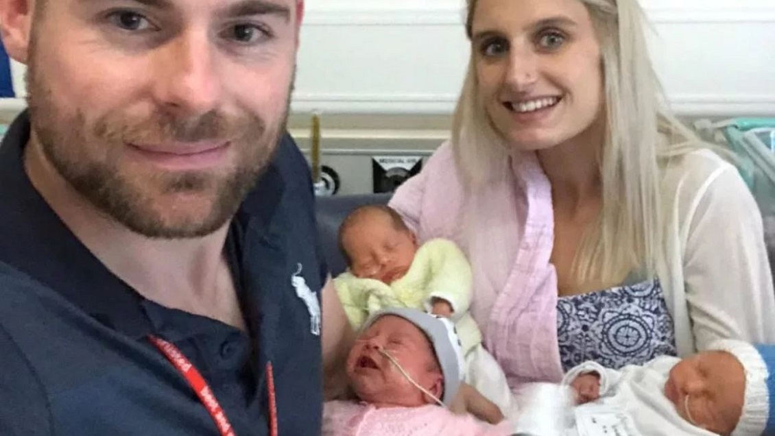 Pareja quedó embarazada de trillizos en su primera cita