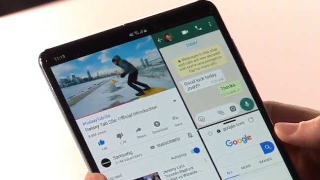 Samsung presentó su primer teléfono flexible y doblable