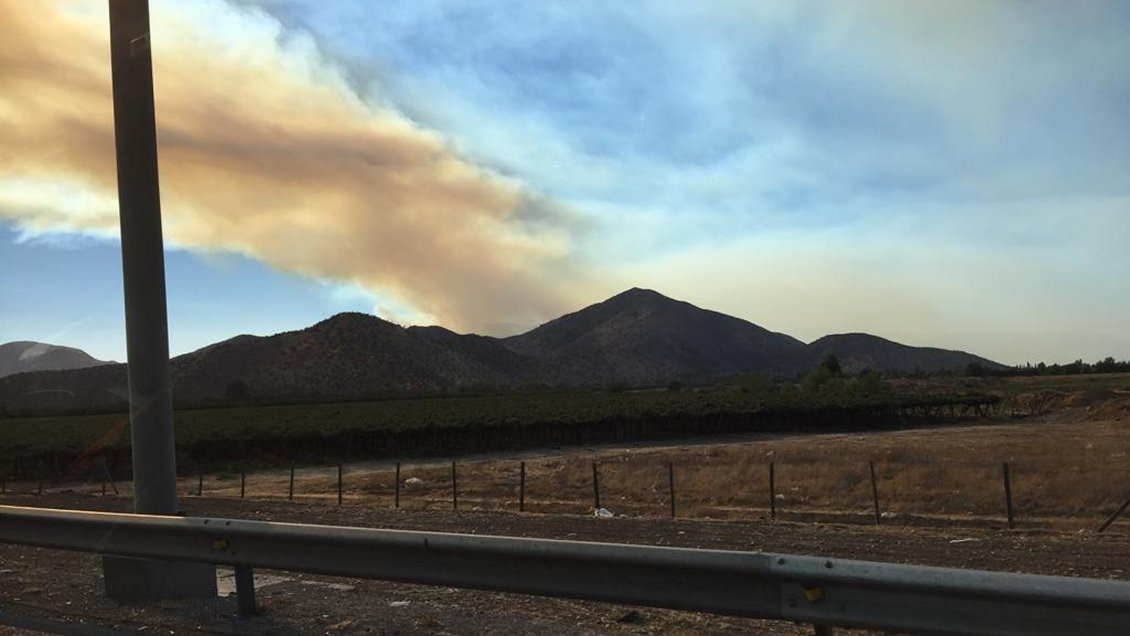 Incendio forestal ha consumido 10 hectáreas de cerro en Pudahuel