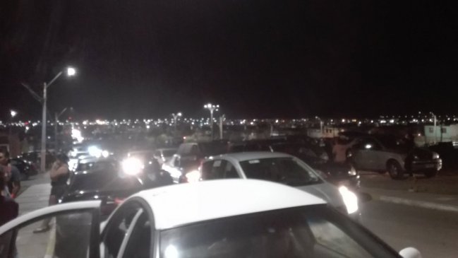  Evacuación en Arica generó gran taco: Muchos salieron en sus autos  