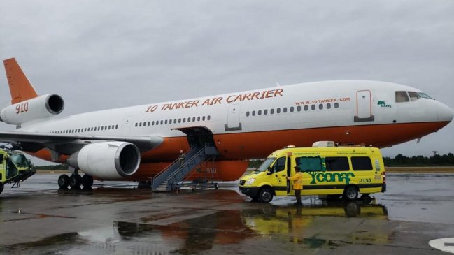 Aviones Ten Tanker volvieron a EEUU tras combatir incendios forestales en el sur de Chile