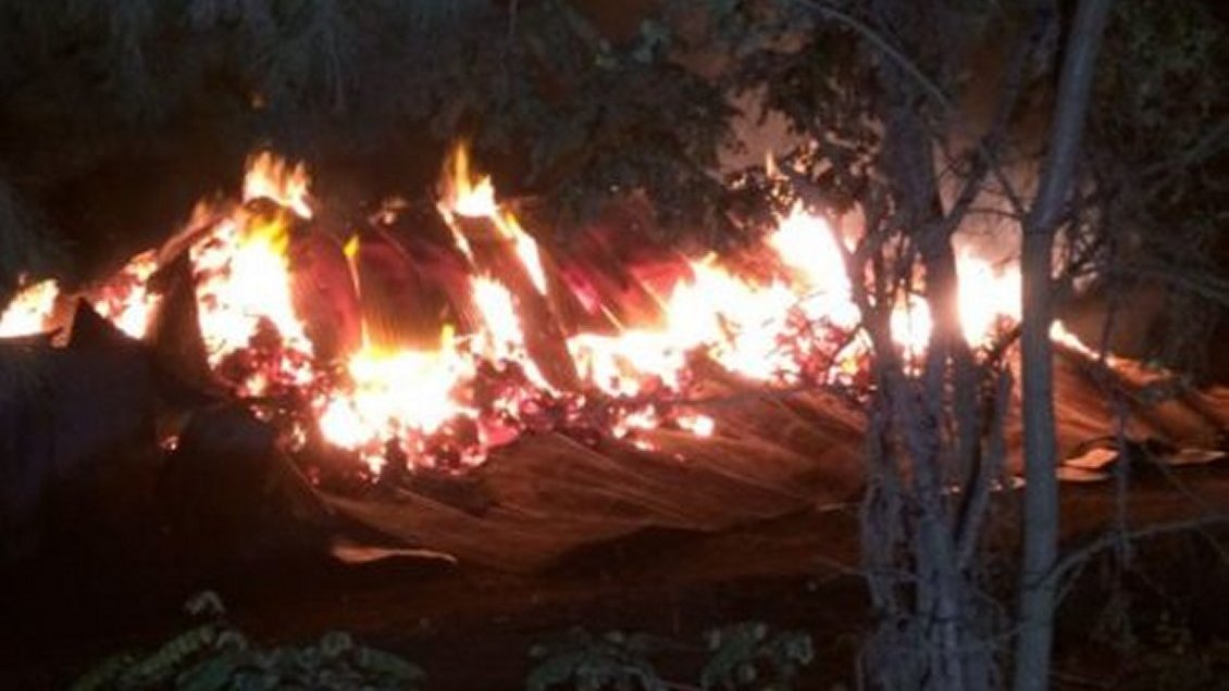 Investigan incendio que destruyó un galpón en La Araucanía