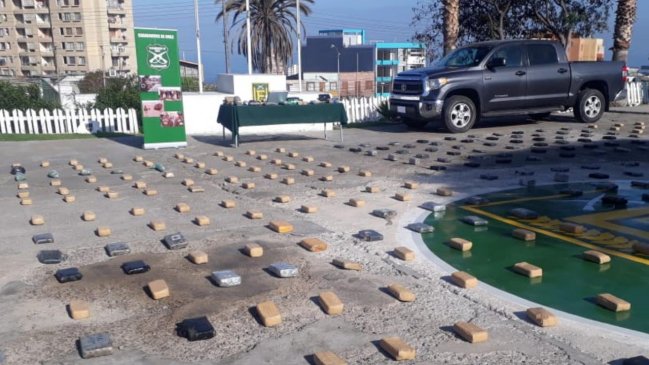 Casi media tonelada de droga fue incautada en la Región de Antofagasta