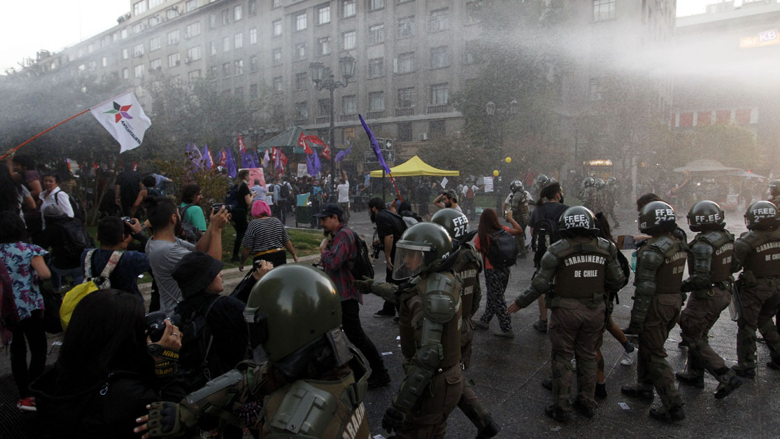 Protesta contra visita de Bolsonaro terminó con incidentes