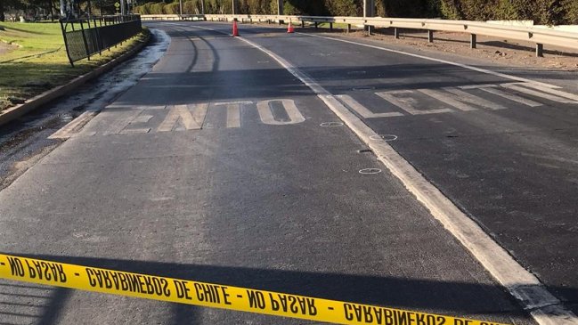 Suspenden tránsito hacia San José de Maipo por homicidio en sector Las Vizcachas