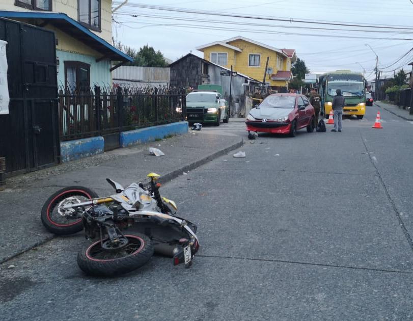 Motociclista en estado de ebriedad ocasionó dos accidentes en Puerto Montt