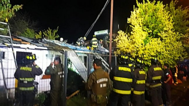 Osorno: Tres viviendas resultaron dañadas en incendio