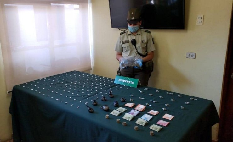 Ñuble: Detienen a “El Lagarto” con 3.000 dosis de pasta base y marihuana en barrio de San Carlos