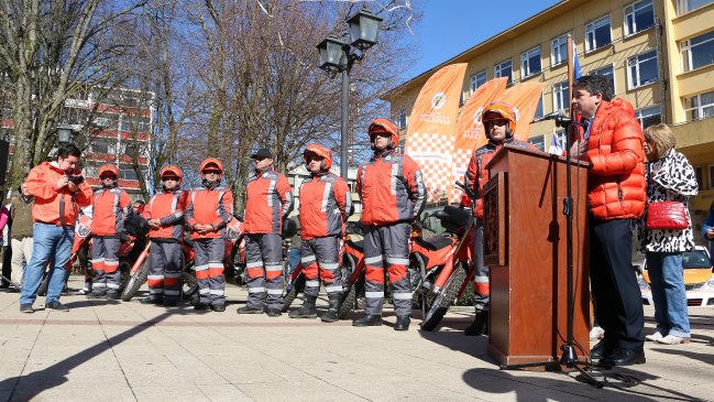 Incrementarán dotación de motociclistas de seguridad ciudadana en Valdivia