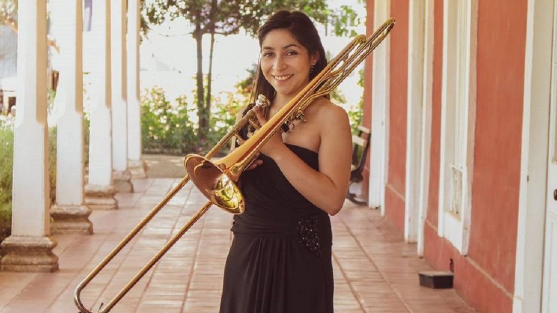 Ex integrante de la Orquesta Juvenil de Rancagua es la primera trombonista titulada de Chile