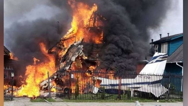 Avioneta cayó sobre una casa en Puerto Montt: Seis muertos