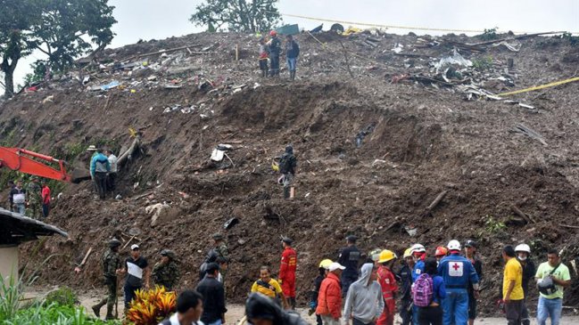 Al menos 19 muertos por un deslizamiento de tierra en Colombia
