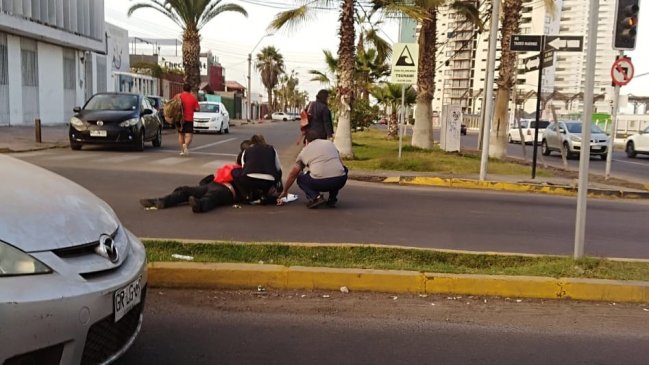 Hombre resultó con lesiones leves tras ser atropellado en Iquique