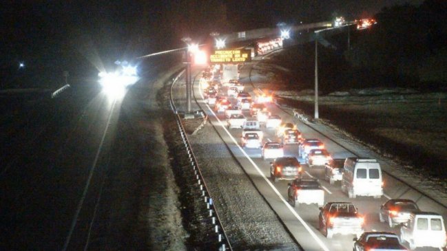 Gigantesco taco en Ruta 5 Sur por accidente de tránsito