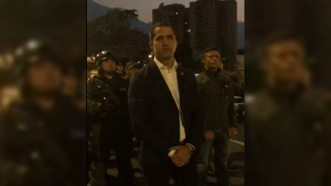Guaidó llamó a los militares a que se levanten contra Maduro desde una base aérea