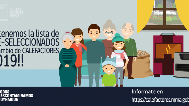 Más de 2.200 hogares preseleccionados para recambio de calefactores en Coyhaique