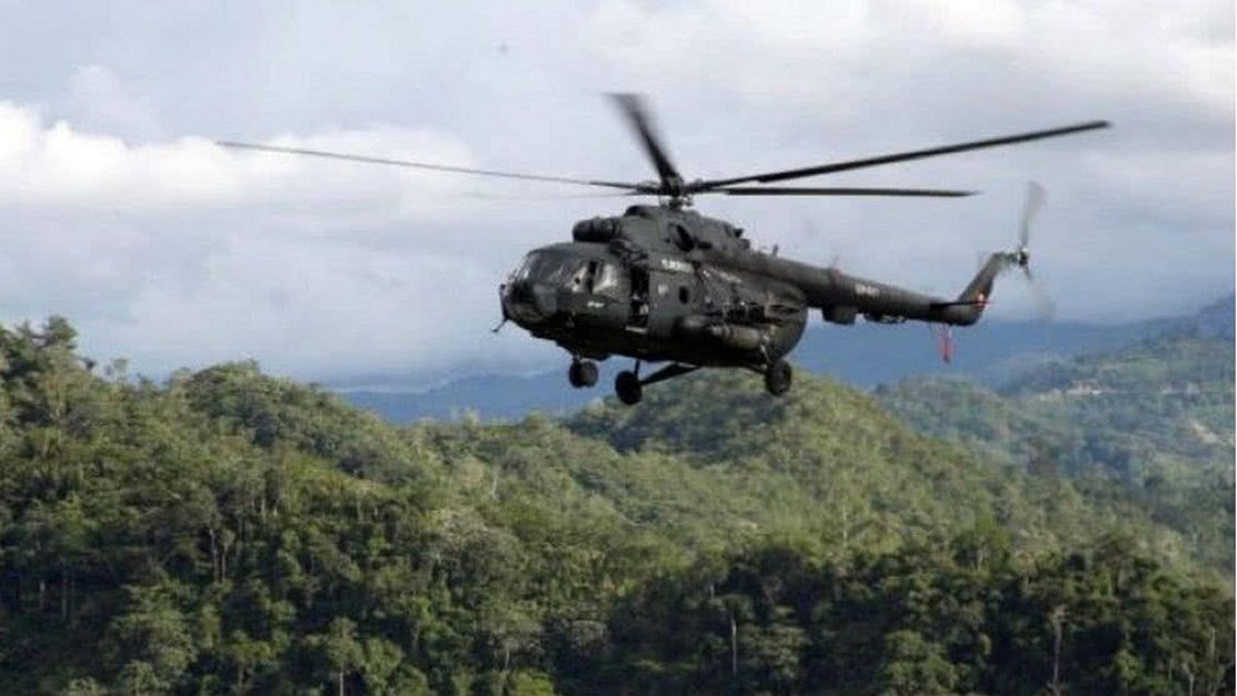 Helicóptero del Ejército venezolano se estrelló con siete tripulantes a bordo