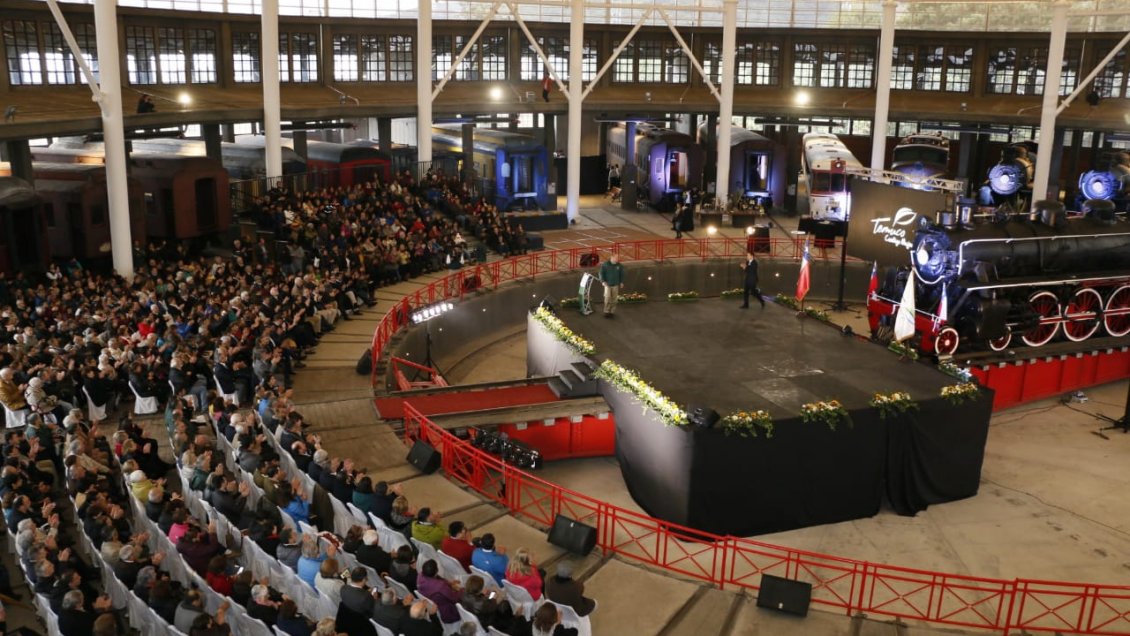 Inauguran restaurada Casa de Máquinas del Museo Nacional Ferroviario de Temuco