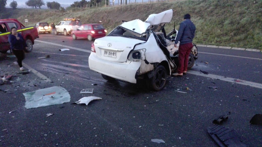 Un fallecido y cuatro heridos dejó accidente de tránsito en Chiloé