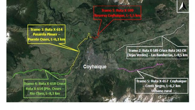 Terminan etapa de diseño de caminos de Coyhaique y Puerto Aysén