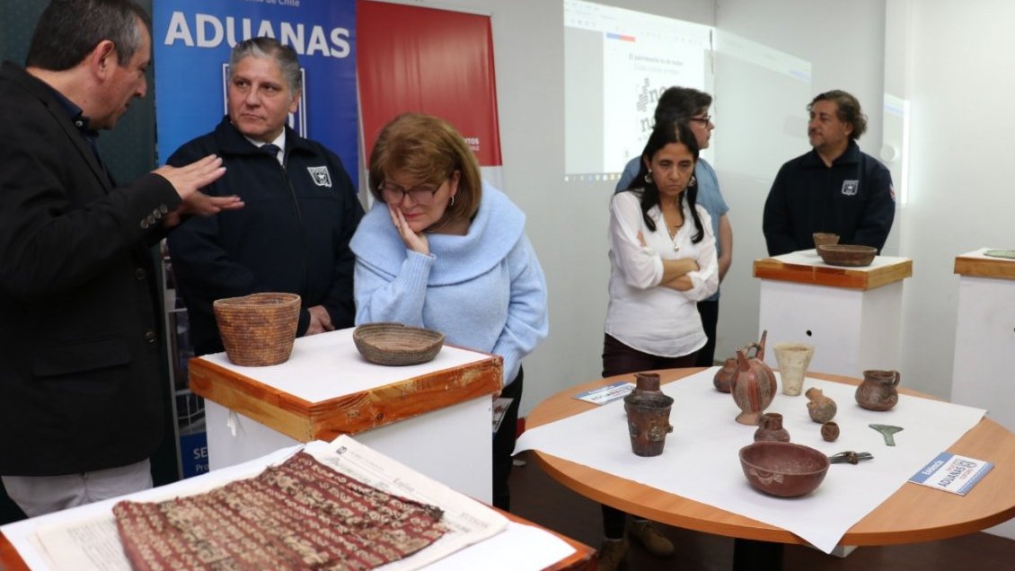 Incautaron 22 piezas arqueológicas que viajaban en una encomienda