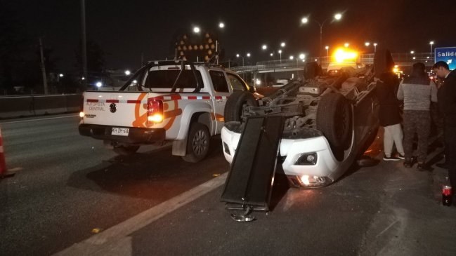 Accidente de tránsito dejó tres heridos en la Ruta 5 Sur