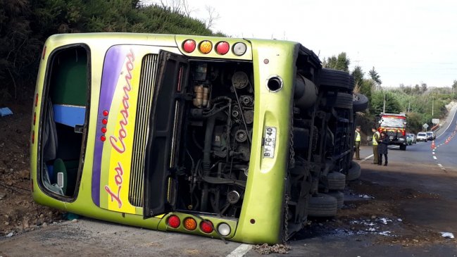 Amplían detención del conductor del bus que se volcó en Ercilla