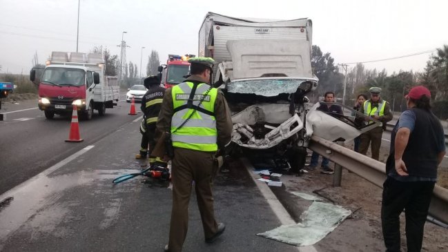 Accidente de tránsito deja un fallecido en la Ruta 5 Sur en Chimbarongo