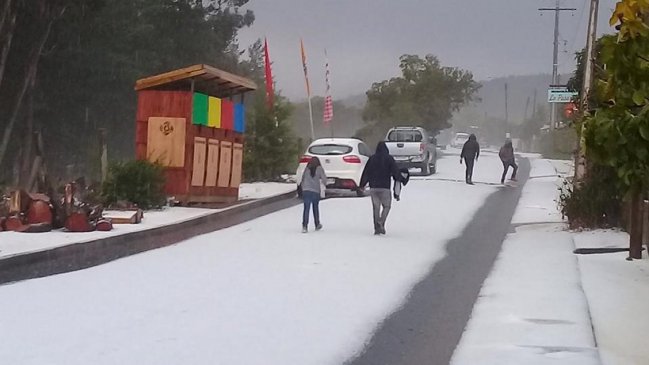 Sorpresiva nevazón se registró en zonas costeras del Maule