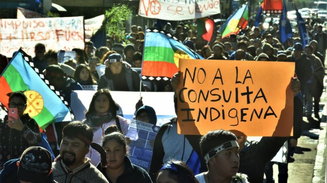 Marcha mapuche contra consulta indígena derivó en incidentes en Cañete