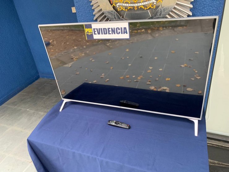 PDI recuperó televisor robado en Portezuelo gracias a rastro de una aplicación pagada