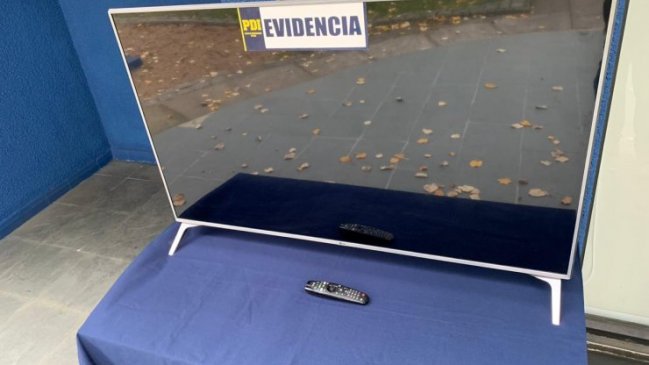 PDI recuperó televisor robado en Portezuelo gracias a rastro de una aplicación pagada