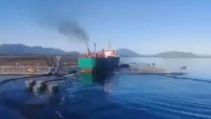   Motonave chocó con centro de cultivo en Melinka 