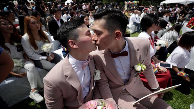 Taiwán celebró los primeros matrimonios homosexuales de Asia