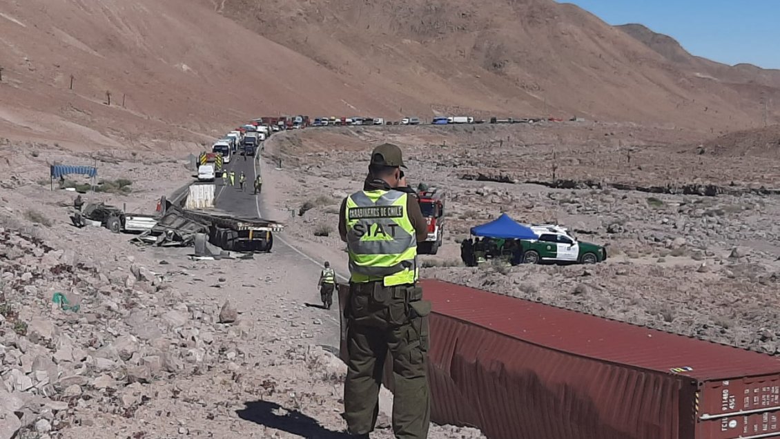 Una víctima fatal dejó el desprendimiento de un contenedor en la Ruta 11-CH