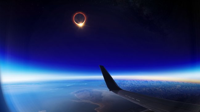 Lanzan concurso para ver el eclipse en Chile desde un avión