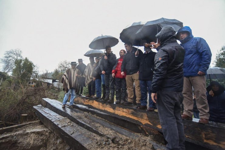 Sistema frontal en Ñuble: Un puente destruido, árboles caídos y más de mil viviendas sin electricidad