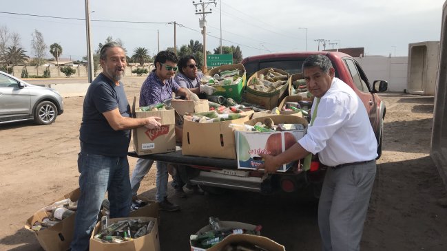 Arica y Parinacota: Campaña de reciclaje recaudó una tonelada de vidrio en Camarones