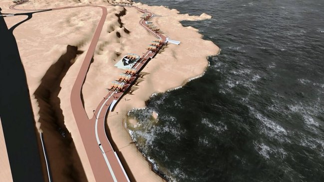 Iquique: Comenzó construcción de moderno paseo en el borde costero de Caleta Los Verdes
