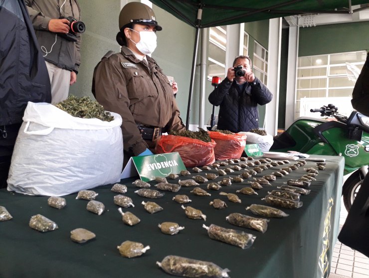 Detienen a traficante y decomisan más de cinco kilos de marihuana en Chillán