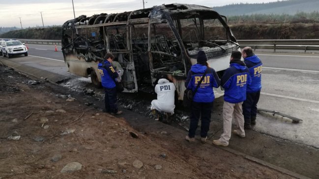 Contratistas forestales acusan indefensión tras ataque a bus en Ercilla