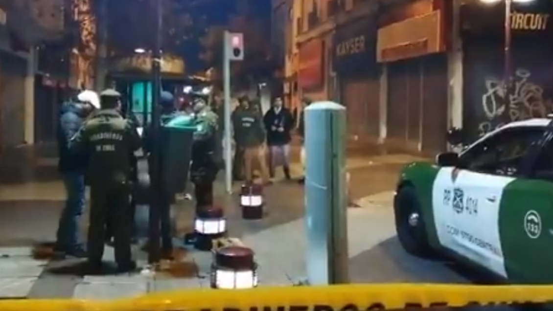 Delincuente murió baleado por Carabineros en Santiago