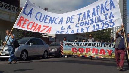  Comunidad aymara marchó en rechazo a la consulta indígena  