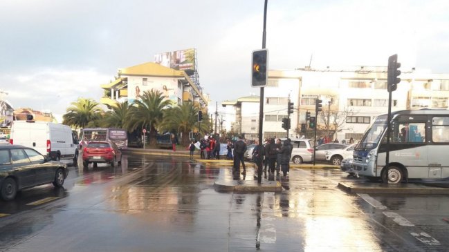 Profesores se manifestaron con cortes de tránsito en Concepción