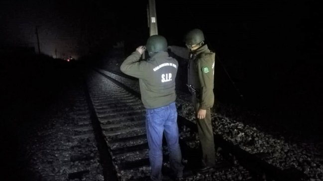 Intensifican patrullajes en línea férrea para evitar robo de cables entre Rancagua y Chillán