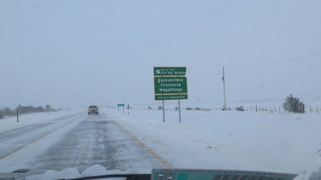 Llaman a conducir con precaución por neblina, nieve y escarcha en las rutas de Magallanes