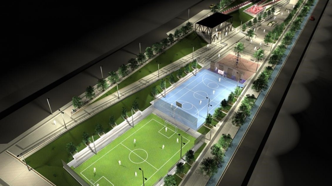 Colocan la primera piedra para la construcción del área deportiva del Parque Punta Norte de Arica